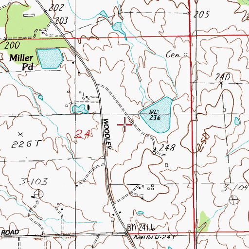 Topographic Map of Herman Gibson Lake, AL