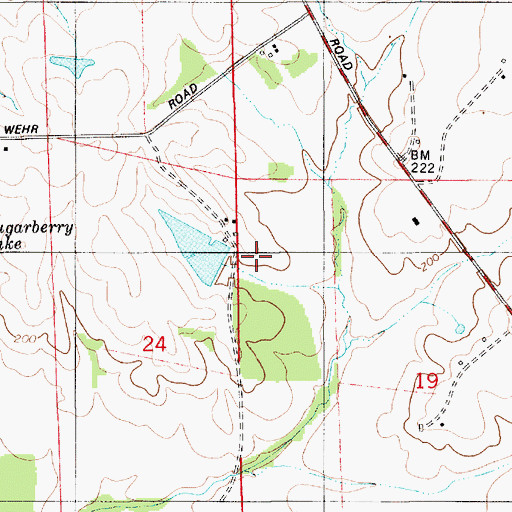 Topographic Map of Bowling Dam, AL