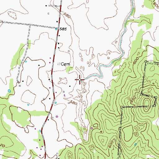 Topographic Map of Sinking Creek, TN