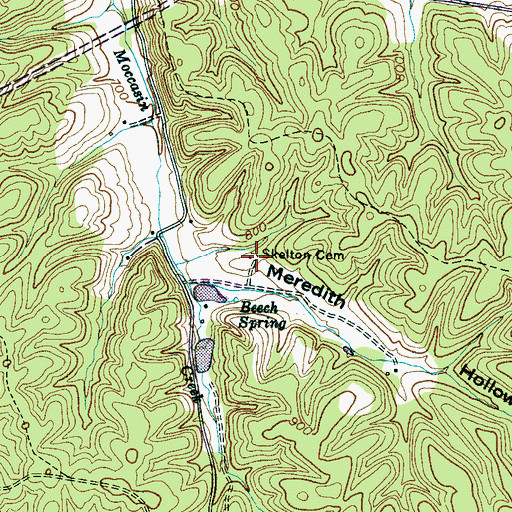 Topographic Map of Skelton Cemetery, TN