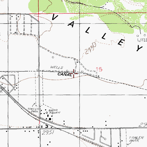 Topographic Map of Union Canal, AZ