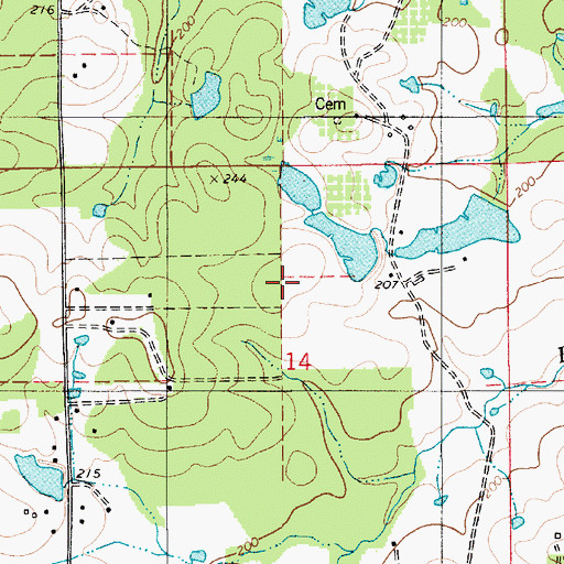 Topographic Map of York Lake, AL