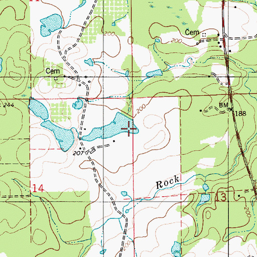 Topographic Map of Mcqueens Dam, AL