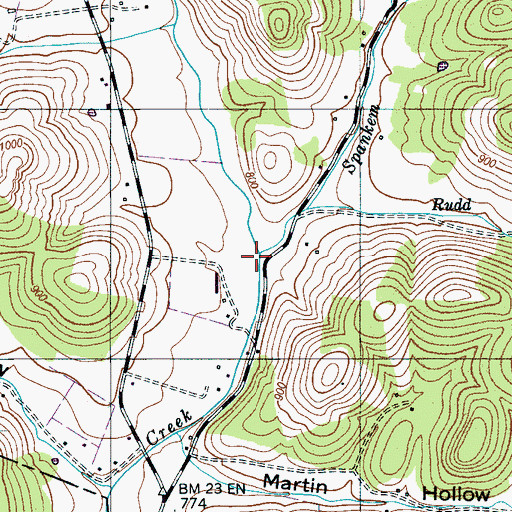 Topographic Map of Spankem Branch, TN