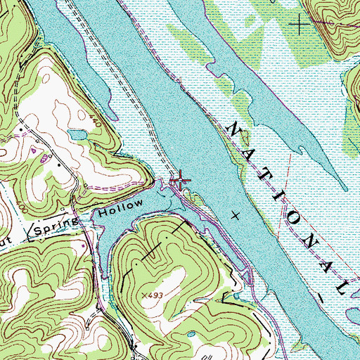 Topographic Map of Spout Spring Hollow, TN