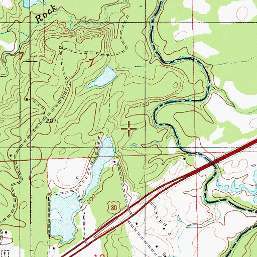 Topographic Map of Flowers Dam, AL
