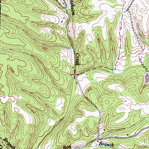 Topographic Map of Staggs Branch, TN