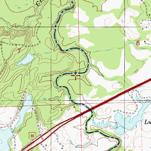 Topographic Map of C D Long Lake, AL