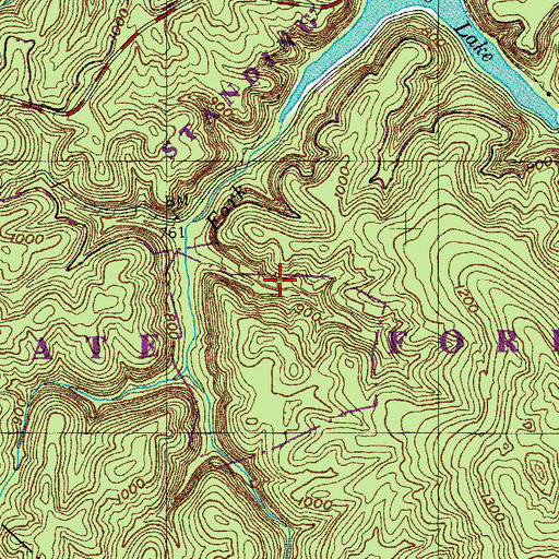 Topographic Map of Standing Stone State Forest, TN