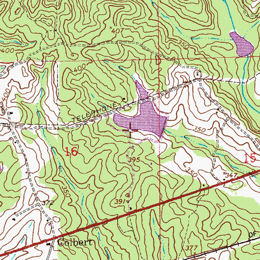 Topographic Map of Carroll Lake Dam, AL
