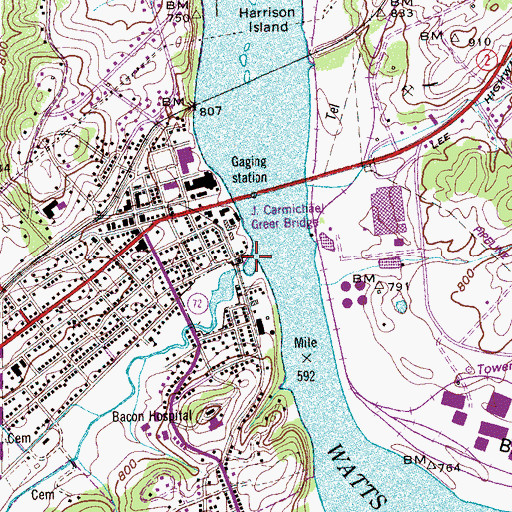 Topographic Map of Steekee Creek, TN