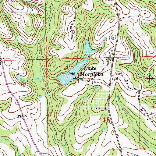 Topographic Map of Margloba Dam, AL