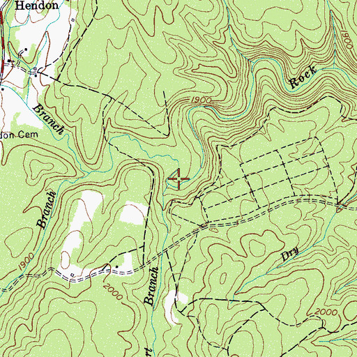 Topographic Map of Stewart Branch, TN