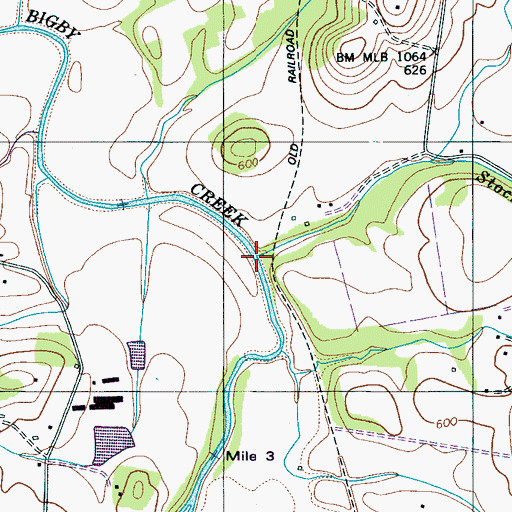 Topographic Map of Stockard Branch, TN