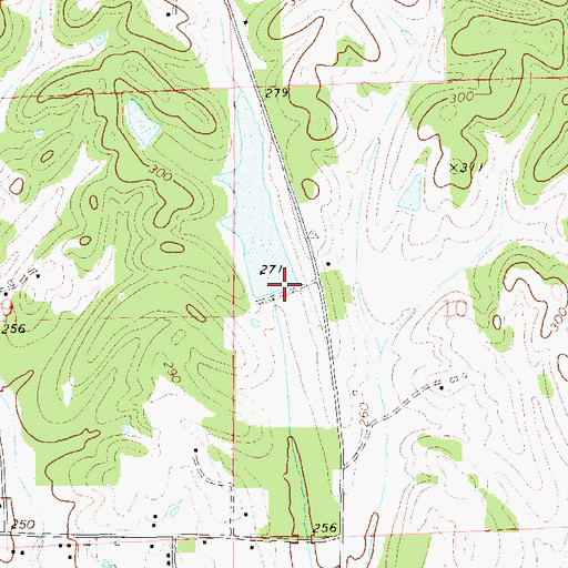 Topographic Map of John Frank Moorer Dam, AL