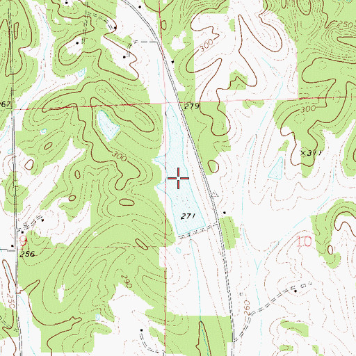 Topographic Map of Moorers Lake, AL