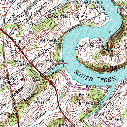 Topographic Map of Strickler Hollow, TN