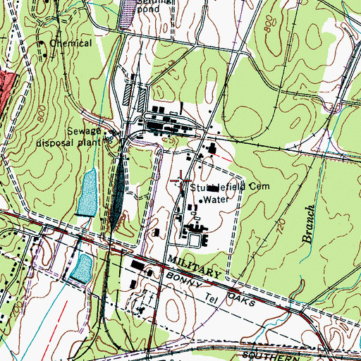 Topographic Map of Stubblefield Cemetery, TN