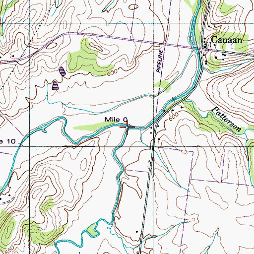Topographic Map of Sugar Fork, TN