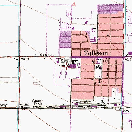 Topographic Map of Tolleson Union High School, AZ
