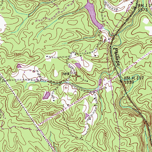 Topographic Map of Sulphur Spring School, TN