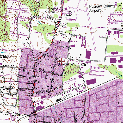 Topographic Map of Summerfield Church, TN