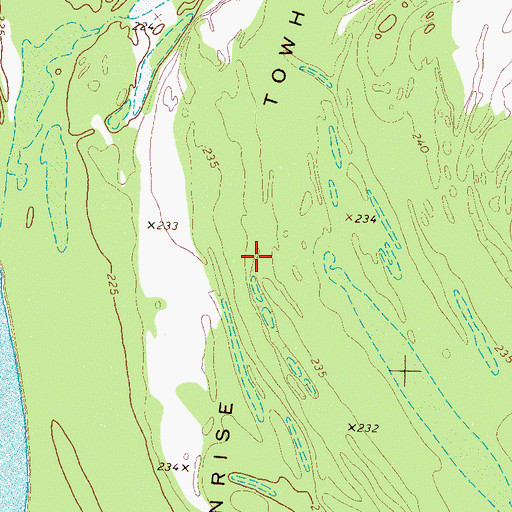 Topographic Map of Sunrise Towhead, TN