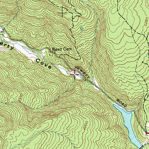 Topographic Map of Swagerty Cove, TN