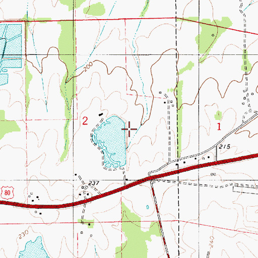 Topographic Map of Elgin Dam, AL