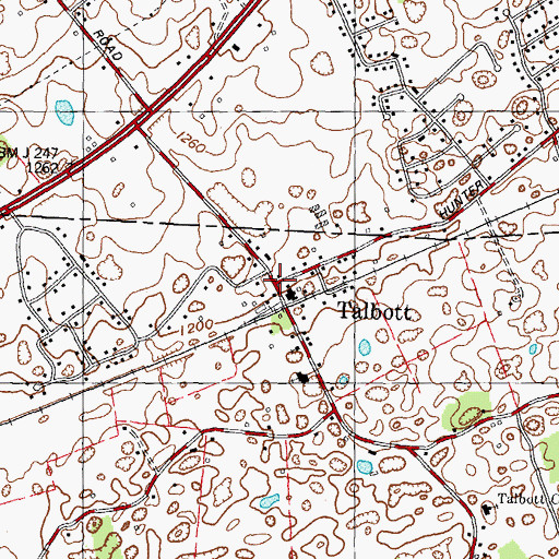 Topographic Map of Talbott, TN