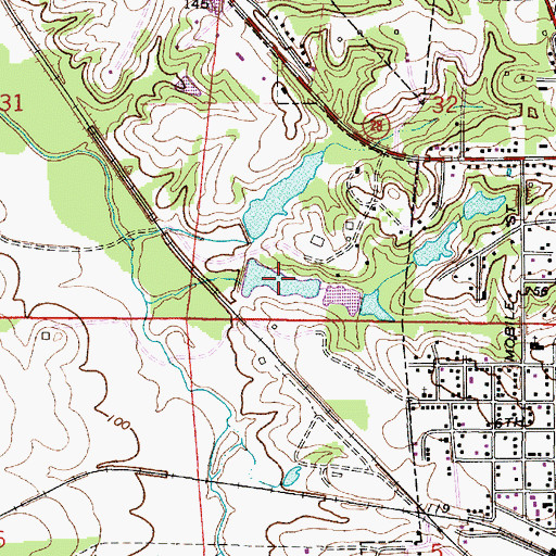 Topographic Map of Paul S Owensby Lake Number Two, AL