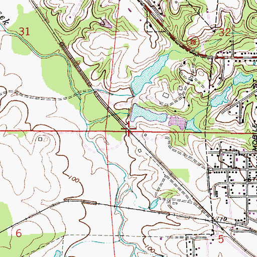 Topographic Map of Paul S Owensby Lake Dam Number 2, AL