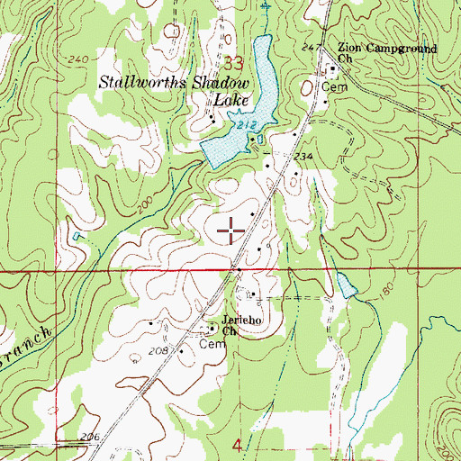 Topographic Map of Stallworth Dam, AL