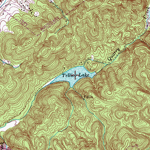 Topographic Map of Tellico Lake, TN