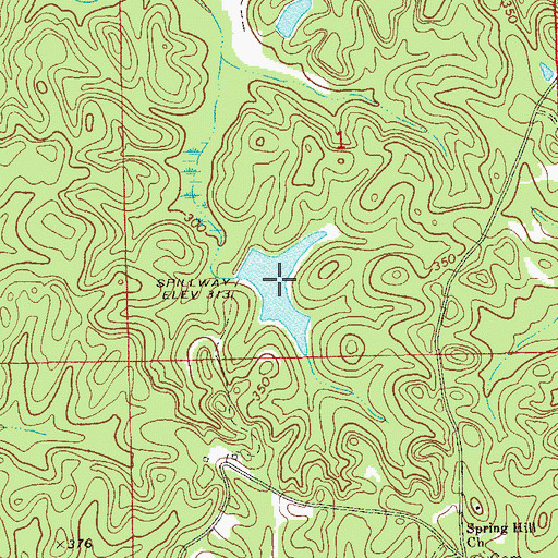 Topographic Map of Lake Russell, AL