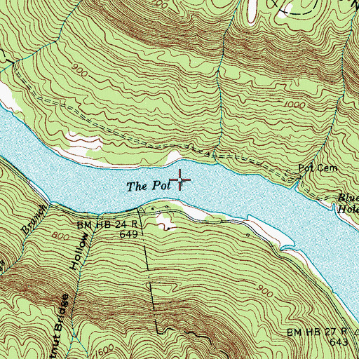 Topographic Map of The Pot, TN
