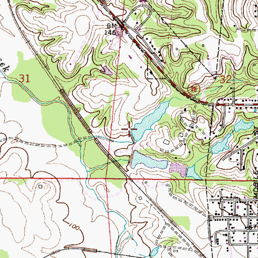 Topographic Map of Owensby Number One Dam, AL