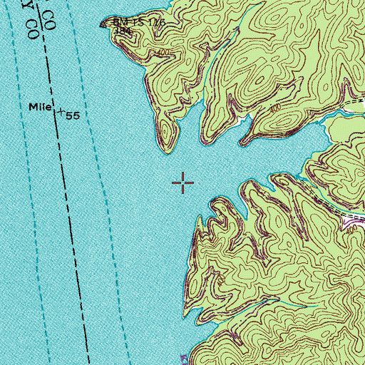 Topographic Map of Tischel Creek, TN