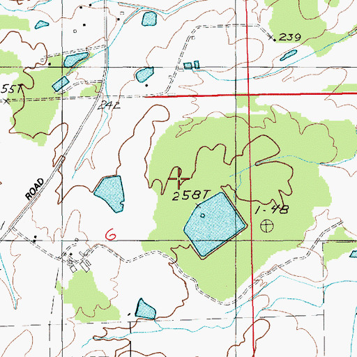 Topographic Map of Barkley Lake, AL