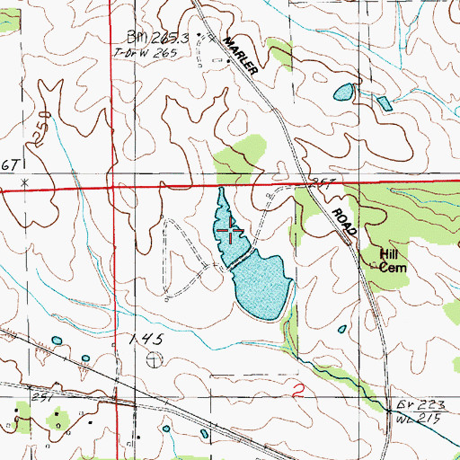 Topographic Map of McClurkin Lake Number Three, AL