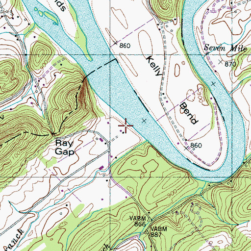 Topographic Map of Union Valley, TN