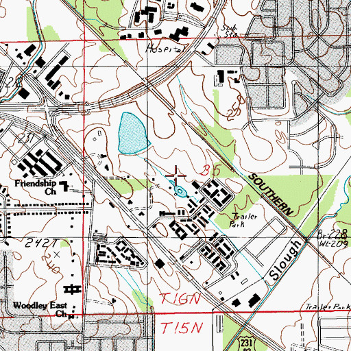 Topographic Map of Lecroy Dam, AL