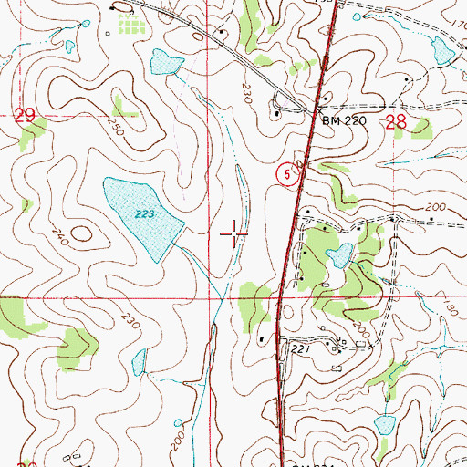 Topographic Map of Triangle 6 Ranch Dam, AL