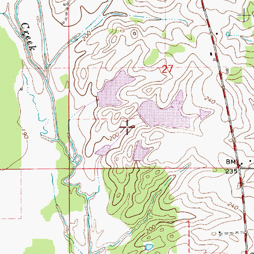 Topographic Map of Miller Brothers Dam Number Three, AL