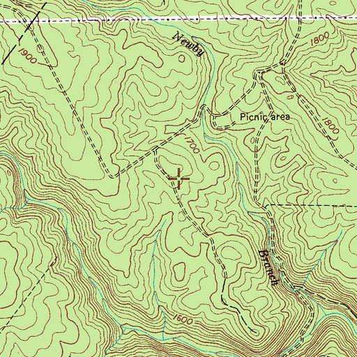 Topographic Map of Walden Ridge, TN