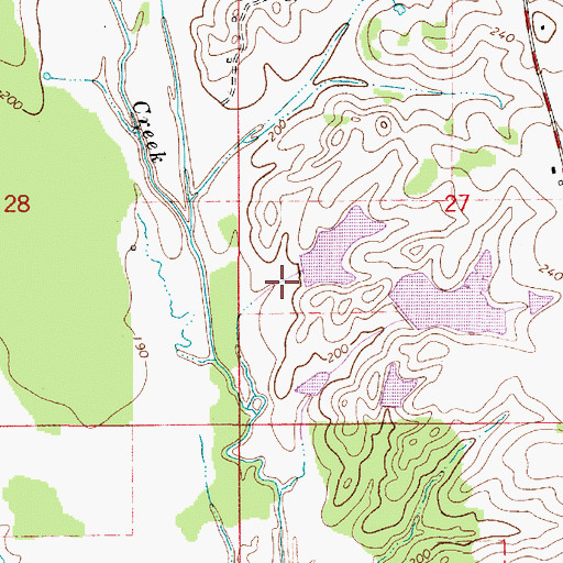 Topographic Map of Miller Brothers Dam Number One, AL