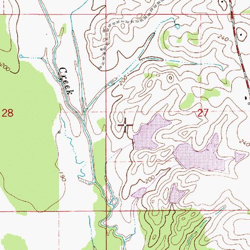 Topographic Map of Miller Brothers Lake Number Two, AL