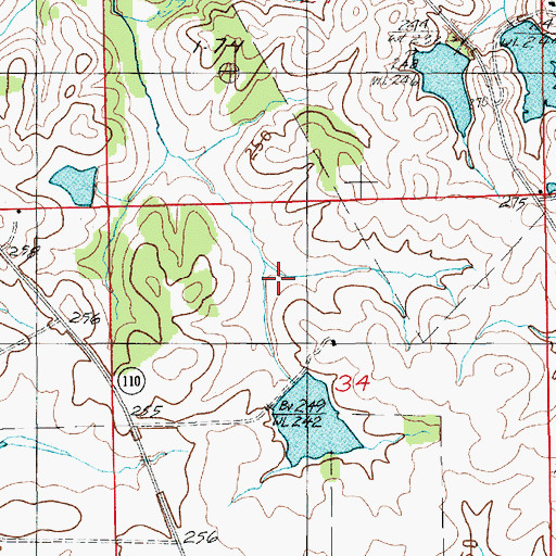 Topographic Map of Frank Rutland Number 2 Dam, AL