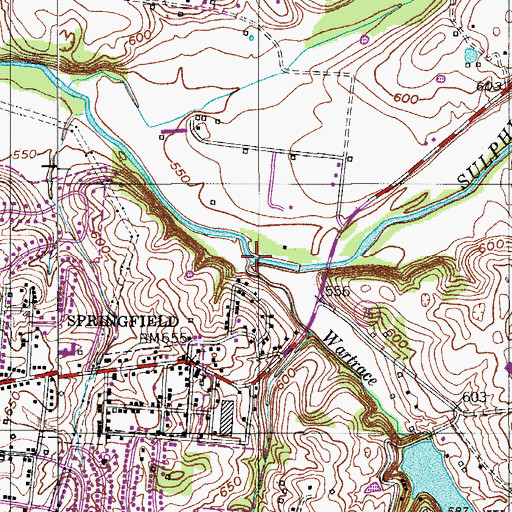Topographic Map of Wartrace Creek, TN