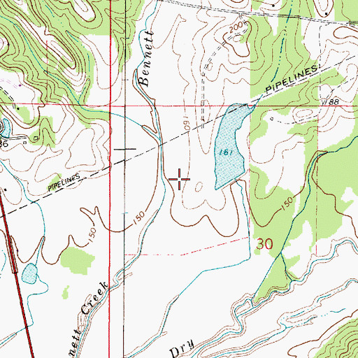 Topographic Map of Crocker Lake, AL